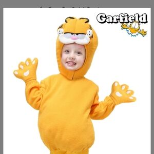 Garfield costume visibly worn good condition no mittens